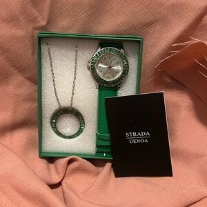 Women’s watches STRADA gift set watch and matching necklace rhinestone BRAND NEW